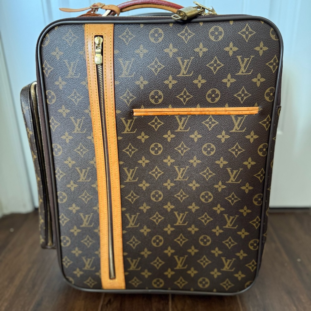 Louis Vuitton Monogram Travel Bag with Tan Accents